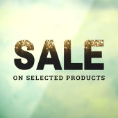 50"×30" ゴージャス ブラックゴールド セール ワード ビジネス ドア ウィンドウサイン (シート3)