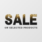 50"×30" ゴージャス ブラックゴールド セール ワード ビジネス ドア ウィンドウサイン (シート)