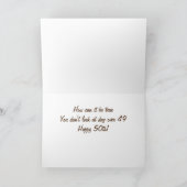 **50?** 49を超える日は見えませんか？誕生日 カード (内部)