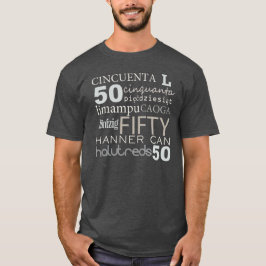 50 50は世界の誕生日のTシャツのまわりで言いました Tシャツ