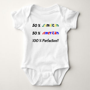 50/50ジャマイカおよびアメリカの組合せのベビーのベスト ベビーボディスーツ