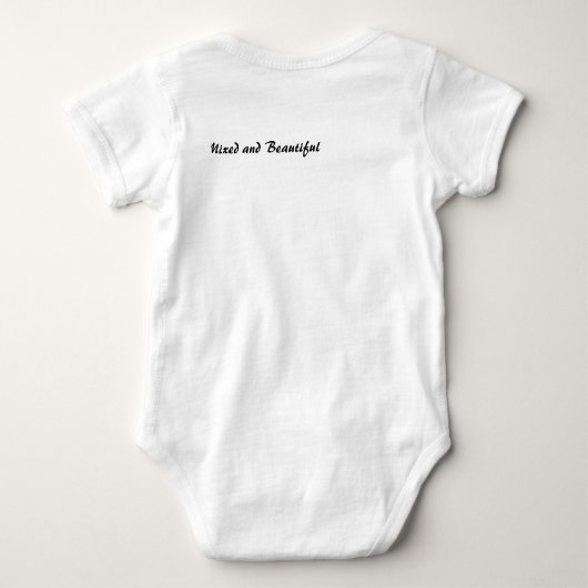 50/50ジャマイカおよびアメリカの組合せのベビーのベスト ベビーボディスーツ (裏面)