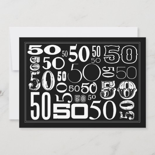 50、50、それ以上50! 招待状 (正面)