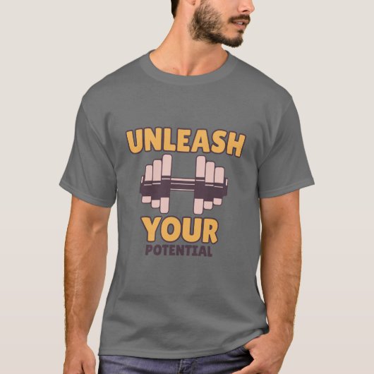 50 50 Tシャツの可能性を解き放男性へつ Tシャツ (正面)