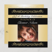 50~59バースデーパーティ招待状(写真付き) 招待状 (正面/裏面)