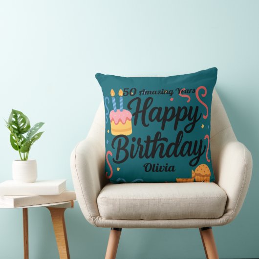 50 Amazing Years Birthday クッション (椅子)