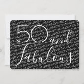 50 and Fabulous | 50th Birthday Elegant Photo 招待状 (裏面)