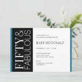 50 and Fabulous 50th Birthday Invitation 招待状 (スタンド正面)