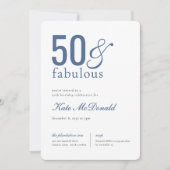 50 and Fabulous 50th Birthday Invitation 招待状 (正面)