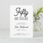 50 and Fabulous 50th Birthday Invitation 招待状 (スタンド正面)