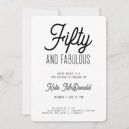 50 and Fabulous 50th Birthday Invitation 招待状