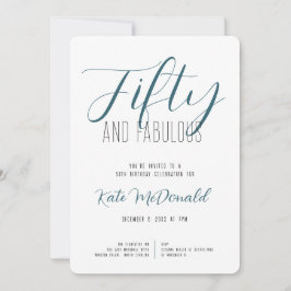 50 and Fabulous 50th Birthday Invitation 招待状