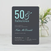 50 and Fabulous 50th Birthday Invitation 招待状 (スタンド正面)
