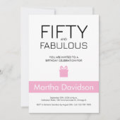50 and Fabulous | 50th Birthday Invitation 招待状 (正面)