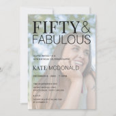 50 and Fabulous 50th Birthday Invitation 招待状 (正面)