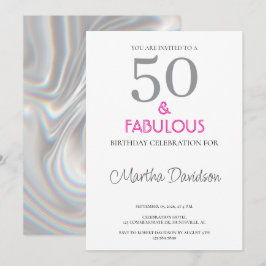 50 and Fabulous | 50th Birthday Invitation 招待状