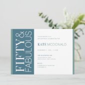 50 and Fabulous 50th Birthday Invitation 招待状 (スタンド正面)