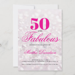 50 and Fabulous | 50th Birthday Invitation 招待状