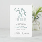 50 and Fabulous 50th Birthday Invitation 招待状 (スタンド正面)