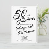 50 and Fabulous | 50th Birthday Party 招待状 (スタンド正面)
