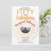 50 and Fabulous | 50th Birthday Party 招待状 (スタンド正面)