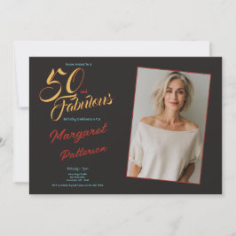 50 and Fabulous | 50th Birthday Party 招待状