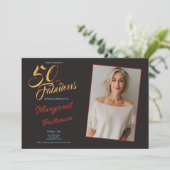 50 and Fabulous | 50th Birthday Party 招待状 (スタンド正面)