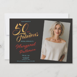 50 and Fabulous | 50th Birthday Party 招待状