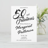 50 and Fabulous | 50th Birthday Party 招待状 (スタンド正面)