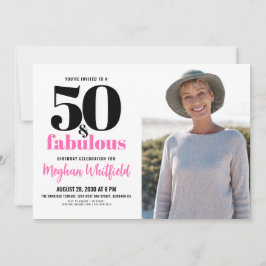 50 and Fabulous | 50th Birthday Party 招待状