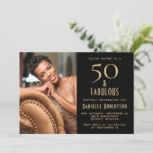 50 and Fabulous | 50th Birthday Party Invitation 招待状 (スタンド正面)