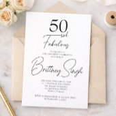 50 and Fabulous | 50th Birthday Party Invitation 招待状