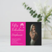 50 and Fabulous | 50th Birthday Party Photo ポストカード (スタンド正面)