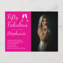 50 and Fabulous | 50th Birthday Party Photo ポストカード