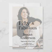 50 and Fabulous 50th Birthday Party Photo