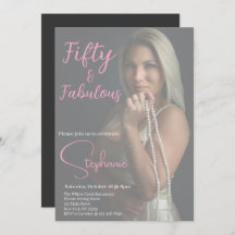 50 and Fabulous | 50th Birthday Party Pink