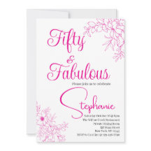 50 and Fabulous | 50th Birthday Party Pink