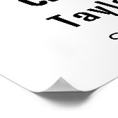 50 and Fabulous Birthday Bursting Black and White ポスター (角)