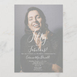 50 and Fabulous Birthday Party Invitation  招待状