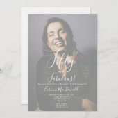 50 and Fabulous Birthday Party Invitation  招待状 (正面/裏面)