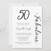 50 and Fabulous Birthday Party Invitation 招待状 (正面)