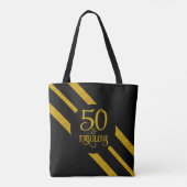 50 and Fabulous Black and Gold トートバッグ (裏面)