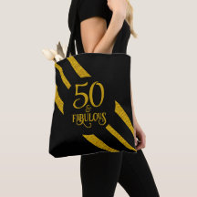50 and Fabulous Black and Gold