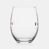 50 and Fabulous Bold Art Deco 50th Birthday Party ステムなしワイングラス (右)