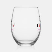 50 and Fabulous Bold Art Deco 50th Birthday Party ステムなしワイングラス (左)