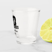 50 and Fabulous Bold Grunge Distressed Black White ショットグラス (右)