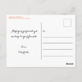 50 and Fabulous Coral Photo 50誕生日Invite. ポストカード (裏面)