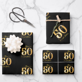 50 and Fabulous Custom Wrapping Paper ラッピングペーパーシート