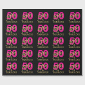 50 and Fabulous Fiftieth Birthday ラッピングペーパー (フラット)