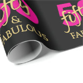 50 and Fabulous Fiftieth Birthday ラッピングペーパー (ロールコーナー)